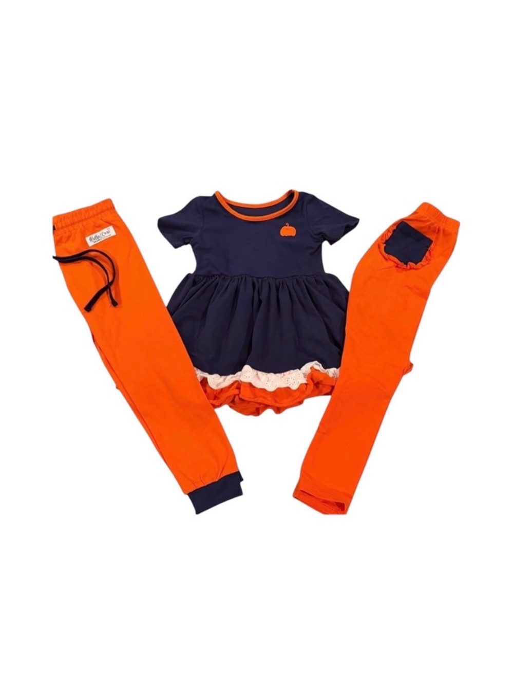 Kids Navy and Orange Pumpkin Playset - Matching Set